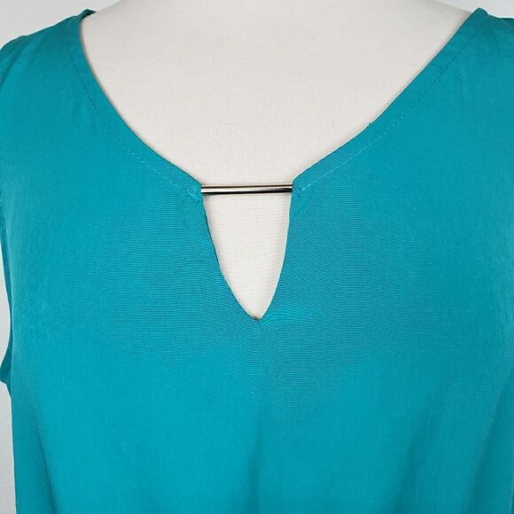 Cassandra turquoise hi-lo maxi dress - Picture 4 of 8